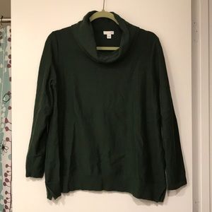 J. Jill green turtleneck sweater
